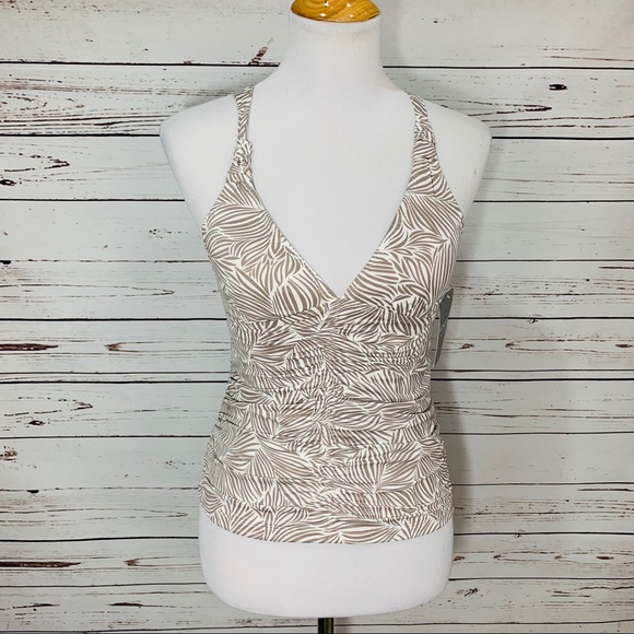 ATHLETA NWT Foxtail Taupe Aqualuxe Tankini - Picture 3 of 7